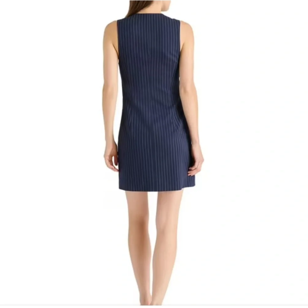 Steve Madden Navy Pinstripe Dress - Picture 2 of 4